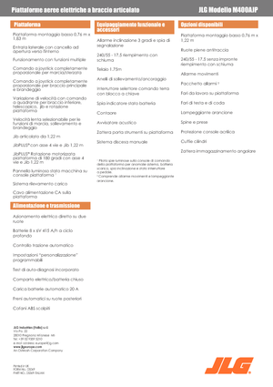 Plataformas articuladas de ruedas JLG M400AJP