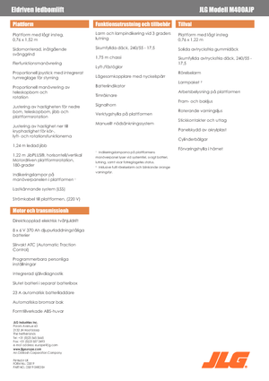 Plataformas articuladas de ruedas JLG M400AJP