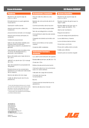 Plataformas articuladas de ruedas JLG M400AJP