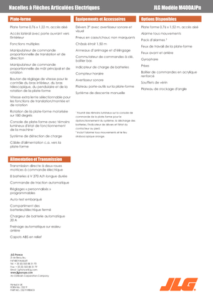 Plataformas articuladas de ruedas JLG M400AJPN