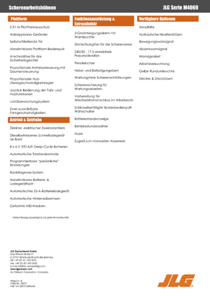 Plataformas de tijeras de ruedas JLG M4069LE