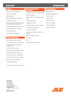 Plataformas de tijeras de ruedas JLG M4069LE