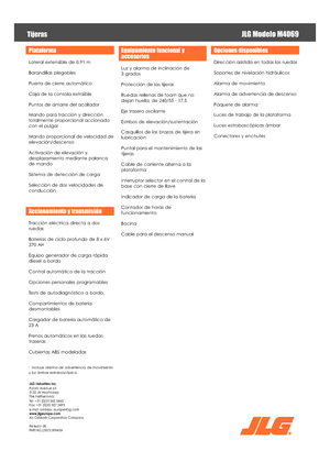 Plataformas de tijeras de ruedas JLG M4069LE