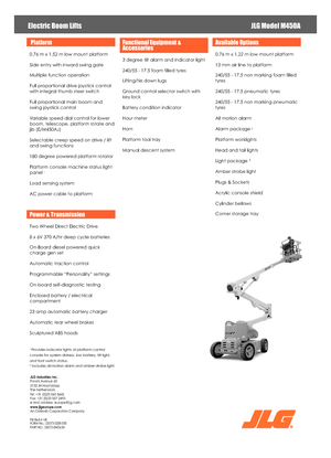 Plataformas articuladas de ruedas JLG M450A