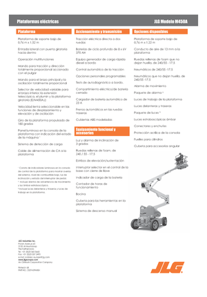 Plataformas articuladas de ruedas JLG M450A