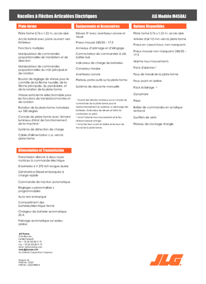 Plataformas articuladas de ruedas JLG M450AJ