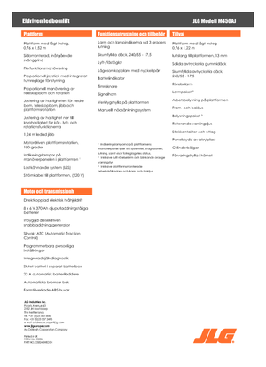 Plataformas articuladas de ruedas JLG M450AJ