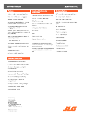 Plataformas articuladas de ruedas JLG M450AJ