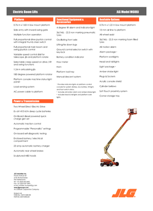 Plataformas telescópicas de ruedas JLG M600JA