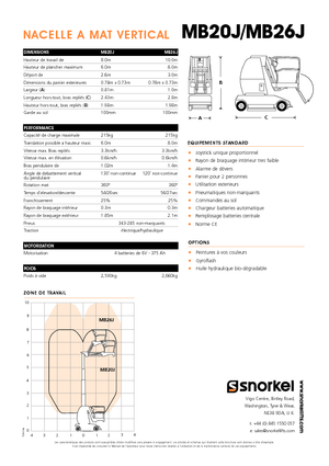 Plataformas verticales Snorkel MB26J