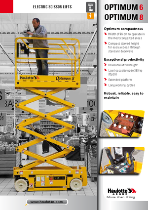 Plataformas de tijeras de ruedas Haulotte Optimum 8