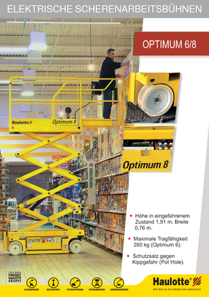 Plataformas de tijeras de ruedas Haulotte Optimum 8