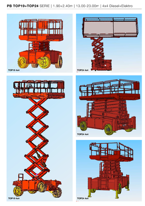 Plataformas de tijeras de ruedas PB PB S131-19E 4x4