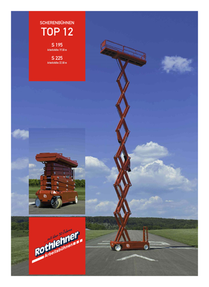 Plataformas de tijeras de ruedas PB PB S195-12E