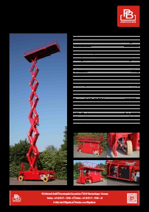 Plataformas de tijeras de ruedas PB PB S270-24D 4x4