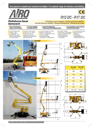 Plataformas articuladas de orugas AIRO R 13 DC