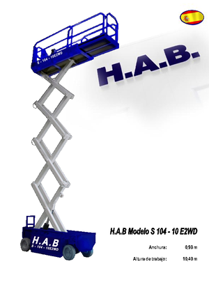 Plataformas de tijeras de ruedas HAB S 104-10 E 2WD