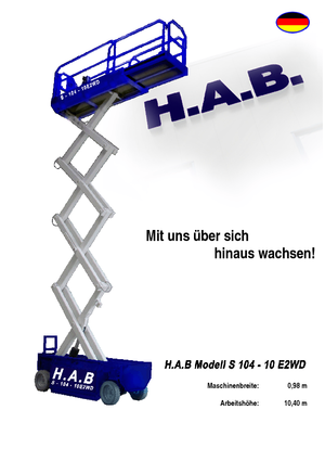 Plataformas de tijeras de ruedas HAB S 104-10 E 2WD