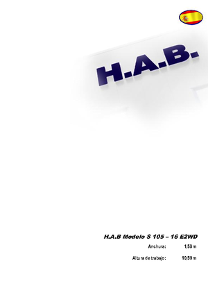 Plataformas de tijeras de ruedas HAB S 105-16 E 2WD