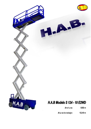 Plataformas de tijeras de ruedas HAB S 124-10 E 2WD