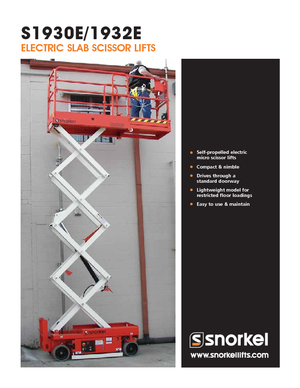 Plataformas de tijeras de ruedas Snorkel S1930E