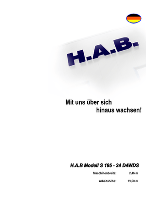 Plataformas de tijeras de ruedas HAB S 195-24 D 4WD S