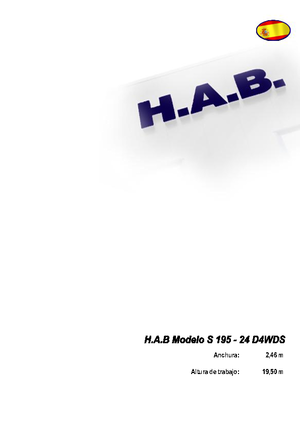Plataformas de tijeras de ruedas HAB S 195-24 D 4WD S