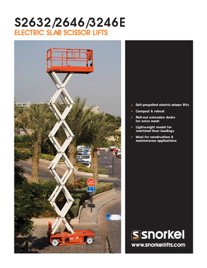 Plataformas de tijeras de ruedas Snorkel S3246E