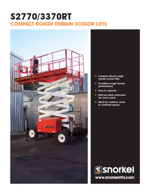 Plataformas de tijeras de ruedas Snorkel S2770RT
