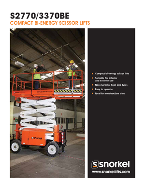 Plataformas de tijeras de ruedas Snorkel S3370BE