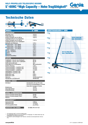 Plataformas telescópicas de ruedas Genie S-60 HC