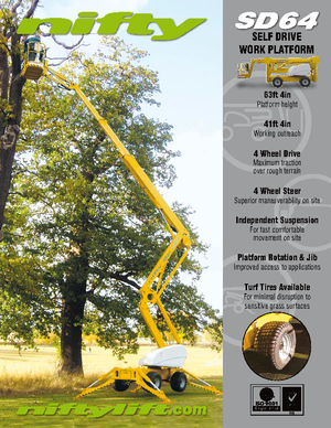 Plataformas articuladas de ruedas Niftylift SD 64