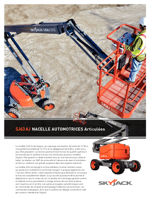 Plataformas articuladas de ruedas Skyjack SJ 63 AJ