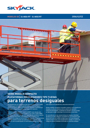 Plataformas de tijeras de ruedas Skyjack SJ 6832 RT