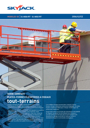 Plataformas de tijeras de ruedas Skyjack SJ 6832 RT