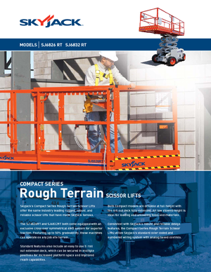 Plataformas de tijeras de ruedas Skyjack SJ 6832 RT