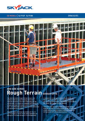 Plataformas de tijeras de ruedas Skyjack SJ 7127