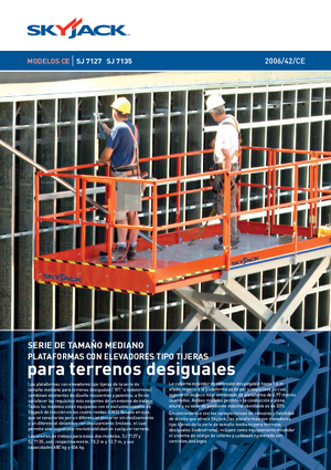 Plataformas de tijeras de ruedas Skyjack SJ 7127