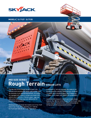 Plataformas de tijeras de ruedas Skyjack SJ 7127