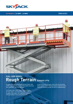 Plataformas de tijeras de ruedas Skyjack SJ 8841