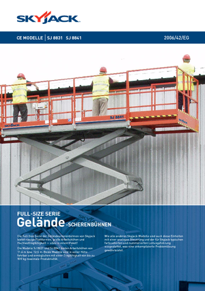 Plataformas de tijeras de ruedas Skyjack SJ 8841