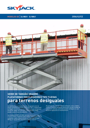 Plataformas de tijeras de ruedas Skyjack SJ 8841