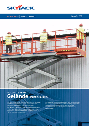 Plataformas de tijeras de ruedas Skyjack SJ 8841