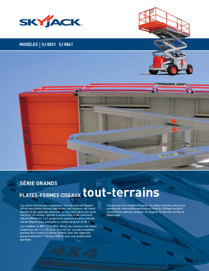 Plataformas de tijeras de ruedas Skyjack SJ 8841