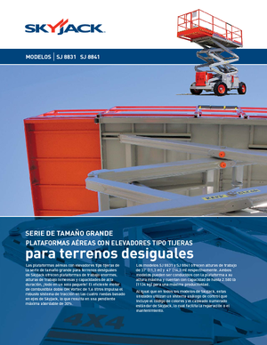 Plataformas de tijeras de ruedas Skyjack SJ 8841