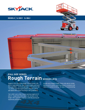 Plataformas de tijeras de ruedas Skyjack SJ 8841