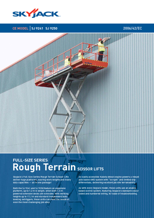 Plataformas de tijeras de ruedas Skyjack SJ 9250