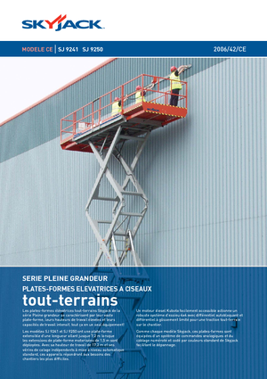 Plataformas de tijeras de ruedas Skyjack SJ 9250