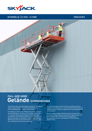 Plataformas de tijeras de ruedas Skyjack SJ 9250