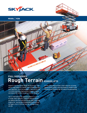 Plataformas de tijeras de ruedas Skyjack SJ 9250